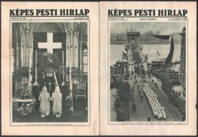 1932-1933 Képes Pesti Hírlap 9 száma, az egyiken kis szakadással, egy másikon foltokkal