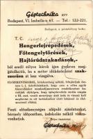 Géptechnika Kft. Langen &amp; Wolf, Deutz Oberursel motor és gépgyárak vezérképviseletének reklá...