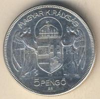 1930. 5P Ag "Horthy jobbra" T:2