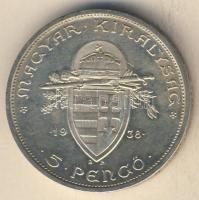 1938. 5P Ag "Szt.István" T:2 apró ph
