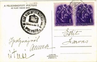 1938 Ipolyság, Sahy; bevonulás, az első tábori mise / entry of the Hungarian troops, first field mas...