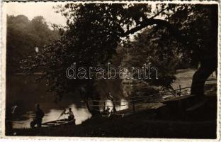 1941 Felsőbánya, Baia Sprie; tó / lake. photo (fl)