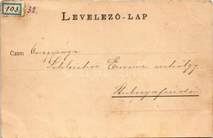 1898 (Vorläufer) Pozsony, Pressburg, Bratislava; vár, gőzhajó / castle, steamship (kis szakadás / sm...