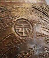 Füzesi Zsuzsa (1953-): Díszváza. Mázas kerámia, jelzett, hibátlan m: 12 cm