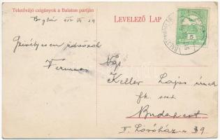 1912 Balaton, Teknővájó cigányok a parton (kis szakadás / small tear)