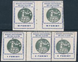 Szikszó 16 db városi illetékbélyeg (~130.000)