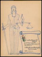 1958 A Markó utcai törvényház kommunistáinak (dolgozóinak) aláírásai. Összesen 64 aláírás emlékkönyv...