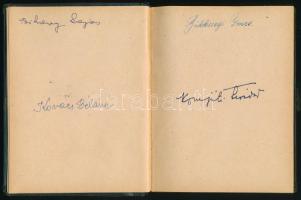 1958 A Markó utcai törvényház kommunistáinak (dolgozóinak) aláírásai. Összesen 64 aláírás emlékkönyv...