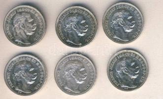 1895-1915. 1K Ag (6x) 2klf évszámmal T:2,3