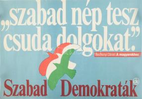 1989 SZDSZ plakát 60x40 cm Feltekerve
