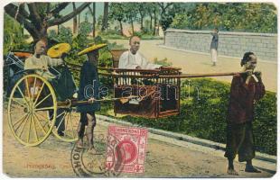 1913 Hong Kong, Hongkong; Chair and Rickshaw (b)