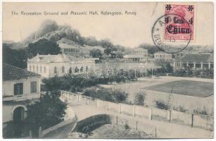 1913 Xiamen, Amoy; Kulangsoo, The Recreation Ground and Masonic Hall (Freemasonry) (tear)