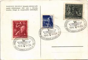 Sasvári Mihály tűzmester járőrével erős szovjet különítményen ütött rajta s tehergépkocsikat, lövege...