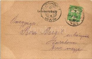 1907 Arad. Szecessziós litho keret címerrel / Art Nouveau litho coat of arms (EK)