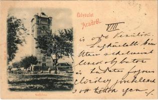 1899 (Vorläufer) Arad, Víztorony. Bloch H. kiadása / water tower (vágott / cut)