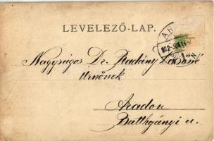 1902 Arad, Az egykori katolikus templom a központban a bontás évében, városi vasút, vonat, piac. &qu...