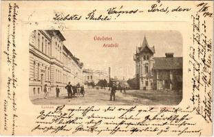 1902 Arad, Líceum és a fából készült Nyári színház / grammar school, summer theatre (r)