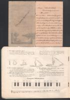 cca 1910-1940 4 db régi füzet, benne bejegyzésekkel