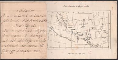 cca 1910-1940 4 db régi füzet, benne bejegyzésekkel