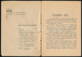 1934 Nemzeti Munkahét 1934. szept. 29. október 7. programfüzet, 32 p