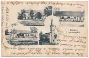 1915 Alsóbarakony, Barakony, Berechiu; Fő utca, templom, üzlet / main street, church, shop (fl)