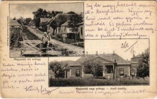 1908 Magyarád, Magyarát, Maderat; Kis úrihegy, Nagy úrihegy, Aczél kastély. Stein Zsigmond kiadása / castle, hills (EM)