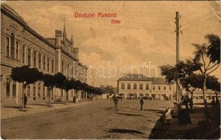 1908 Makó, Fő tér. W.L. (?) No. 645. (EB)