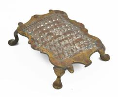 Régi réz konyhai reszelő, lábas 22x16 cm