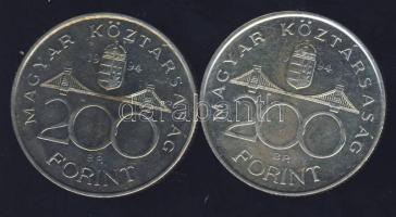 1994. 200Ft Ag "Deák" (2x) T:BU,2