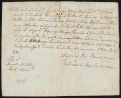 1849 Veresmart, Erdély földbérleti szerződés és nyugta