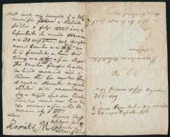 1849 Veresmart, Erdély földbérleti szerződés és nyugta