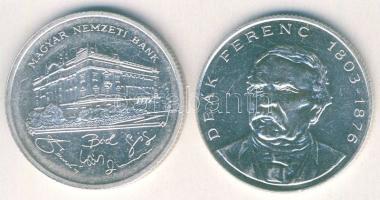 1992-94. 200Ft Ag "MNB" (1x) + "Deák" (1x) T:BU,2