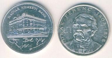 1992-94. 200Ft Ag "MNB" (1x) + "Deák" (1x) T:BU,2