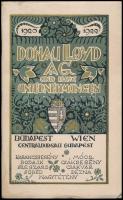 Donau Lloyd Aktiengesellschaft und ihre Unternehmungen. 1920-1922. Bp.-Wien, 1922., Centralbureau Budapest, (L. & F. Weiss-ny.), 23+1 p. Német nyelven. Fekete-fehér illusztrációkkal. Kiadói szecessziós illusztrált papírkötés, litografált (jelzett a nyomaton: Teuchert 922), elülső borítóval, foltos.