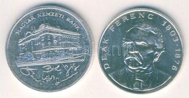 1992-94. 200Ft Ag "MNB" (1x) + "Deák" (1x) T:BU,2