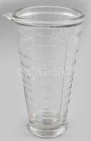 Multifunkciós konyhai mérőedény, formába öntött üveg, m: 20 cm