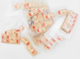 Kis ajánlási ragjegy gyűjtemény zacskókban településenként zacskózva