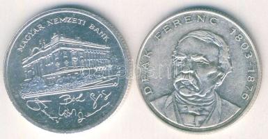 1992-94. 200Ft Ag "MNB" (1x) + "Deák" (1x) T:BU,2