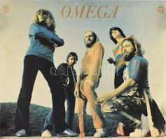 cca 1975 Omega együttes poszter, Pepita, Interkoncert Bp., kissé sérült és kissé foltos, feltekerve, 48×59 cm