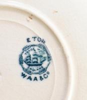 cca 1886-1905 William A. Adderley & Co. angol kékvirágos teáscsésze szett, 4 csésze és 4 alátét,...