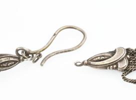 Többsoros zsebóralánc, ezüst (Ag) lánccal, kopással, h: 28 cm, bruttó: 27 g