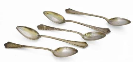 5 darab ezüst (Ag) kanál, jelzéssel, bruttó: 50 g