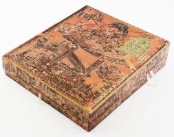 Tokaji aszú díszdoboz, össz. 3 palack bontatlan 1973-as évjáratú aszú (Hungarovin Monimpex) + 6 pohá...