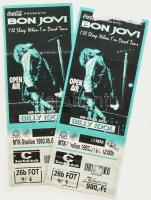 1993 2 db Bon Jovi koncertjegy Billy Idol előzenekarral. Kissé sérült