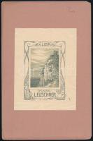Érdekes régi ex libris tétel, össz. 4 db, közte 3 db szecessziós (Jugendstil):  Liesen, Eduard (1866-1945): Ex Libris Oskar Leuschner, 1902. Klisé, papír, jelzett a klisén, lap alján törésnyomokkal, 11x7,5 cm + Klever, Julius Sergius von (1850-1924): Ex Libris Marg. Brockelmann, 1904. Klisé, papír, jelzett a klisén, papírra kasírozva, 13x98 cm. stb