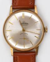 Cornavin kvarc karóra, bőr szíjjal, működik, számlap enyhén karcos, d: 3,2 cm