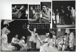 cca 1960-1980 Vegyes színházi fotók, össz. 19 db, rajtuk Sulyok Mária, Kútvölgyi Erzsébet, Kern Andr...