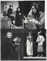 cca 1960-1980 Vegyes színházi fotók, össz. 19 db, rajtuk Sulyok Mária, Kútvölgyi Erzsébet, Kern Andr...