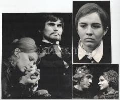 cca 1960-1980 Vegyes színházi fotók, össz. 19 db, rajtuk Sulyok Mária, Kútvölgyi Erzsébet, Kern Andr...