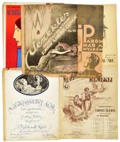 10 db régi kotta, illusztrált borítókkal, vegyes állapotban